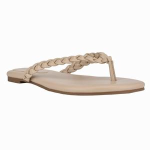 Nine West Wantit Flat Flip Flops - Beige - Ireland (YZ4310829)